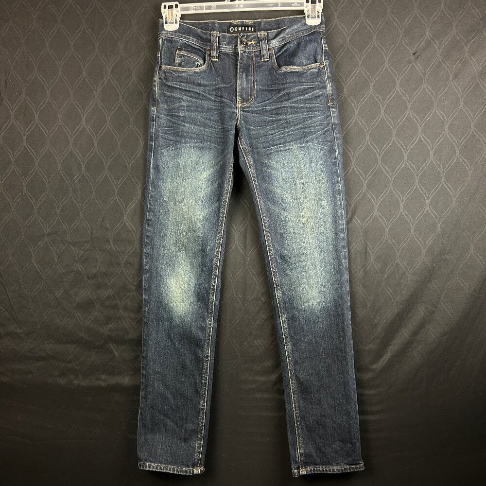 Empyre Jeans Men's 28x30 Skeletor Skinny Fit Blue Denim